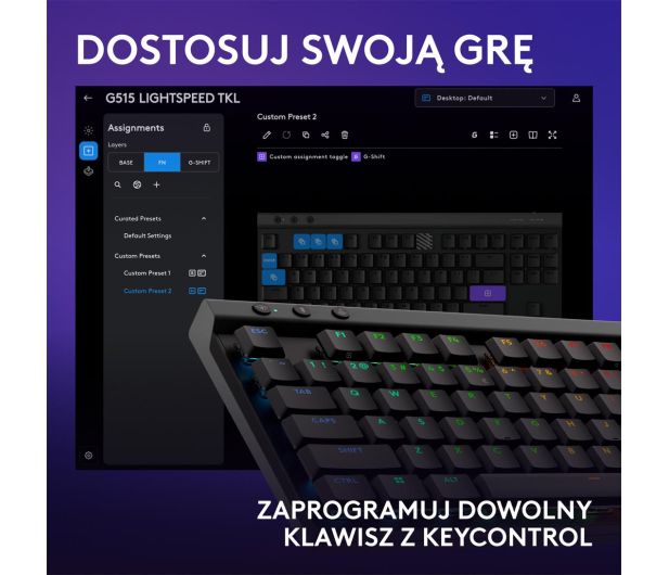 LOGITECH G515 TKL Lightspeed czarny 920-012538 - 1261435 - zdjęcie 11